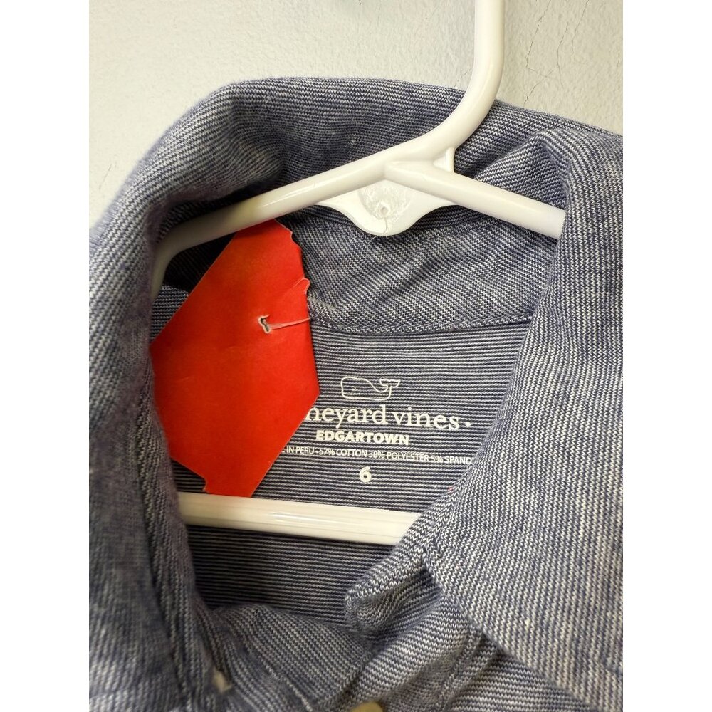 Boys Blue Vineyard Vines Polo Shirt - Size 6 - Picture 2 of 3